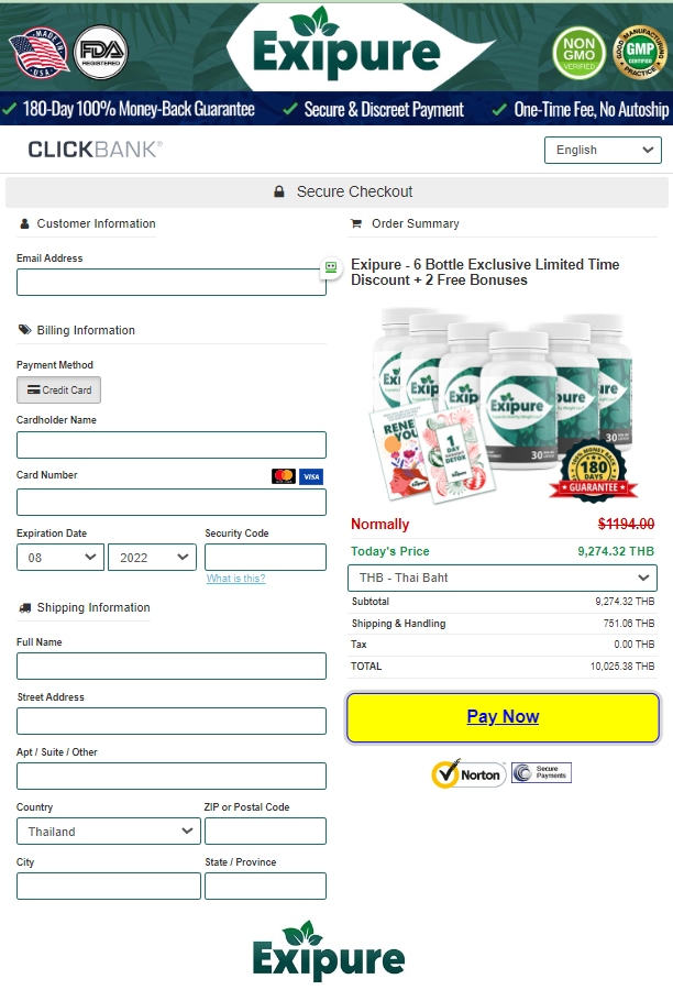 Exipure - Secure checkout